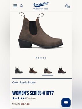 Blundstone Rustic Brown Chelsea Bootie